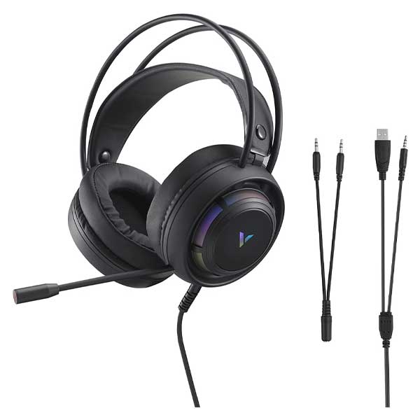 Rapoo VH110 Illuminated Gaming Headset | Color Black | Best Gaming Accessories in Bahrain