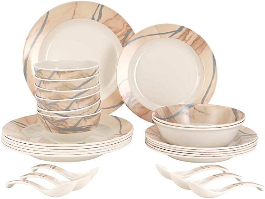 Royalford 32pcs Melamine Ware Dinner Set | Best Dinner Set in Bahrain | Halabh.com
