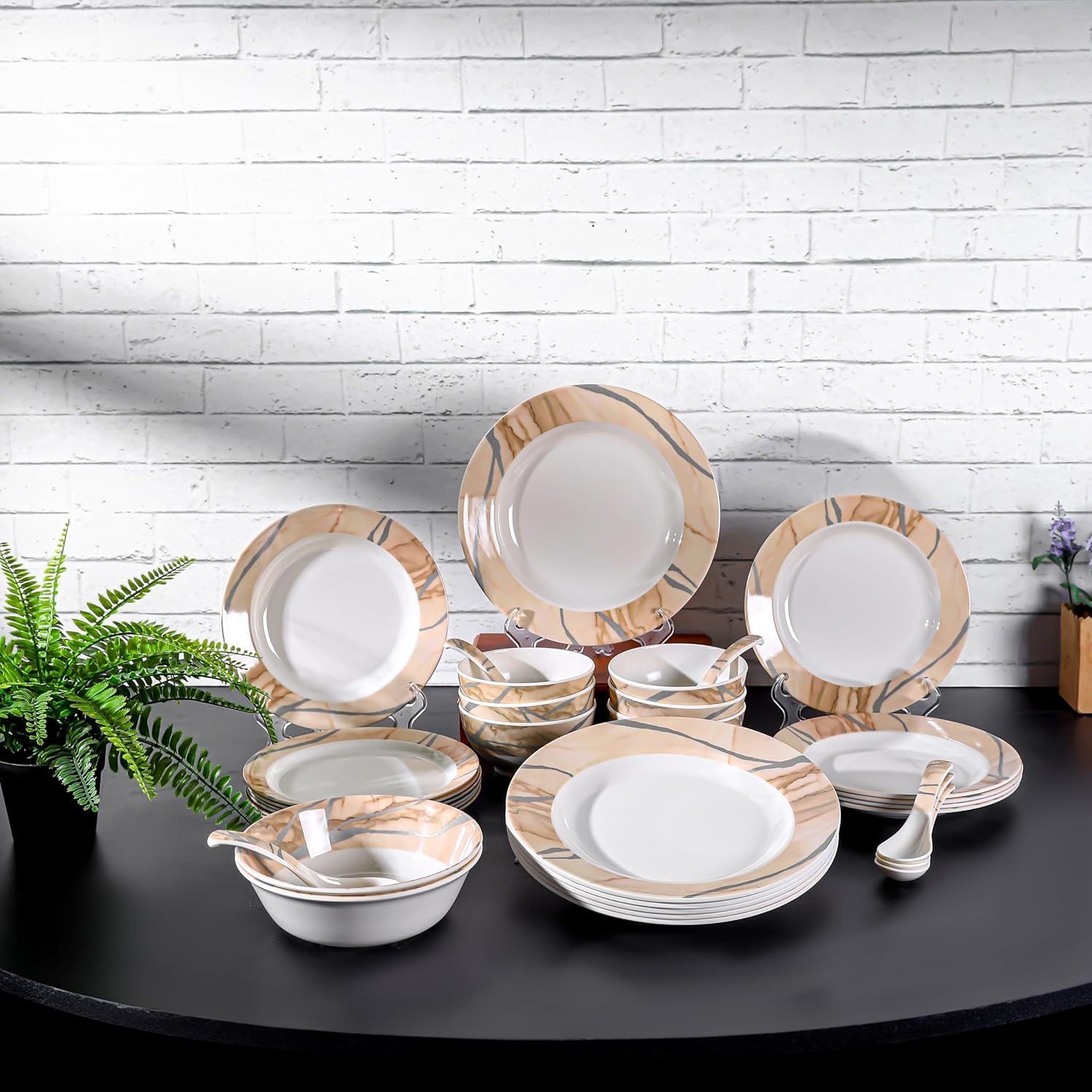 Royalford 32pcs Melamine Ware Dinner Set | Best Dinner Set in Bahrain | Halabh.com