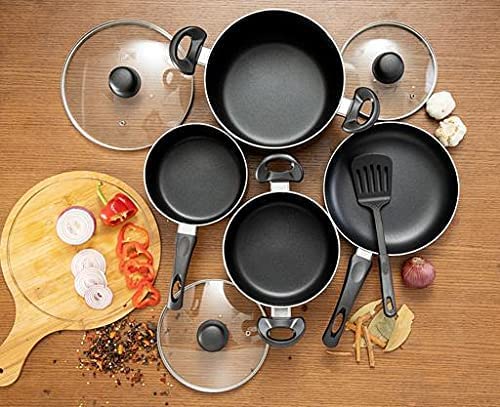 Royalford Cookware Set | 8 Pcs | Aluminium Made | Best Kitchen Appliances in Bahrain | Halabh