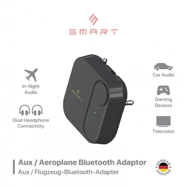 Smart Premium Aux Adapter | Color Black | Fast Chargers | Best Mobile Accessories in Bahrain | Halabh