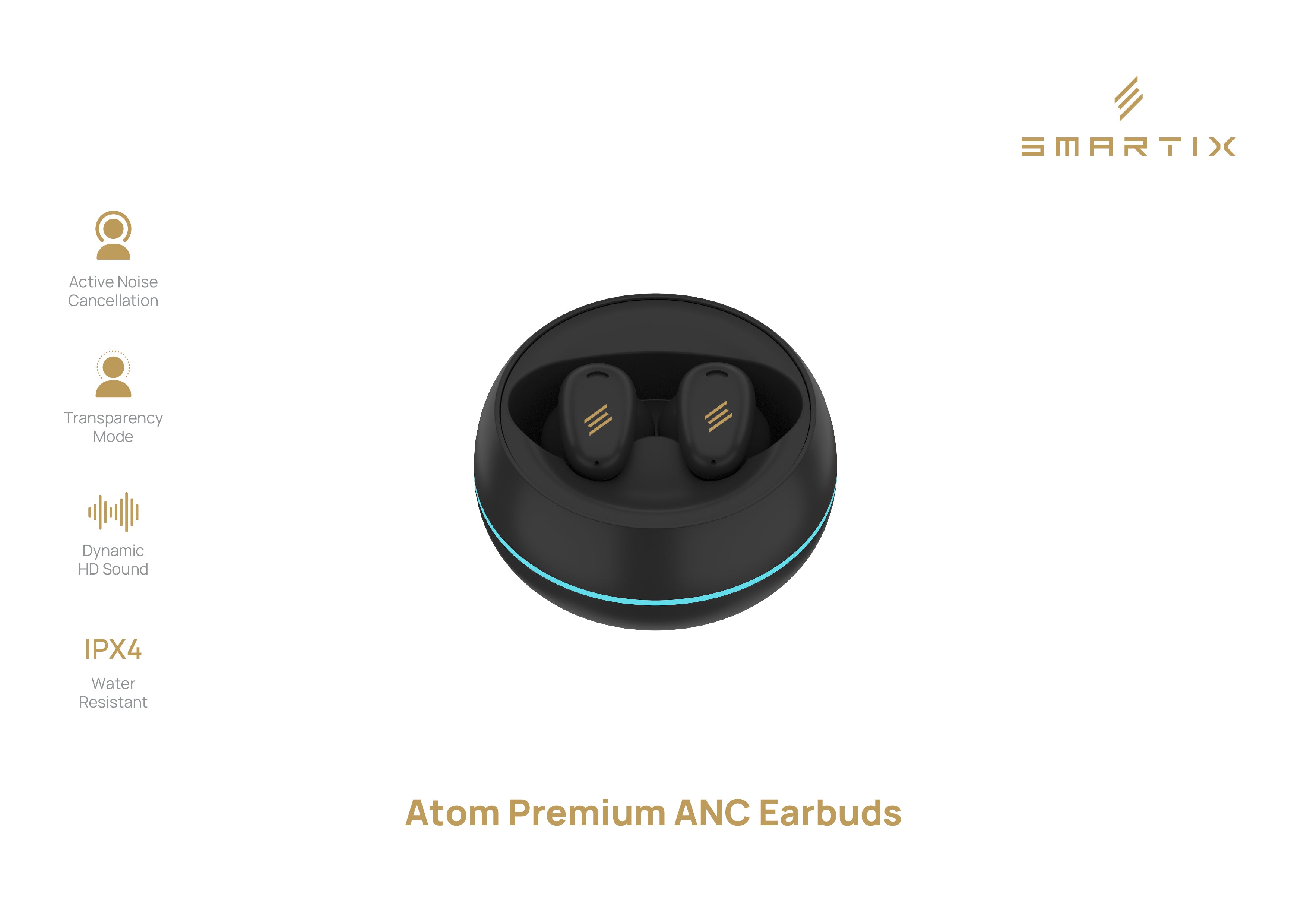 Smartix Premium ANC Earbuds ATOM - SBT01+ | Mobile Accessories | Halabh.com