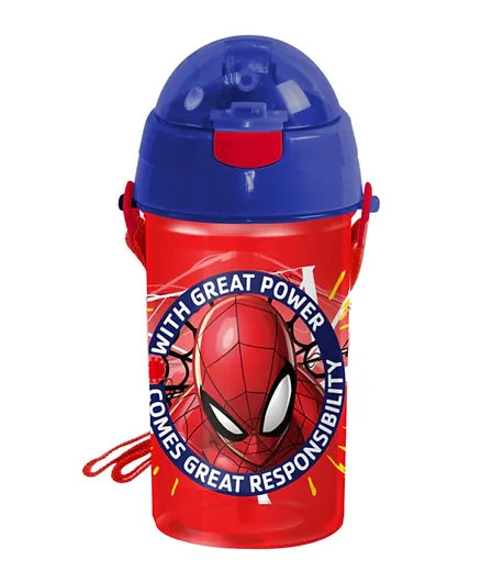Spider Man Pop Up Canteen Water Bottle 500 mL | School Supplies | Halabh.com