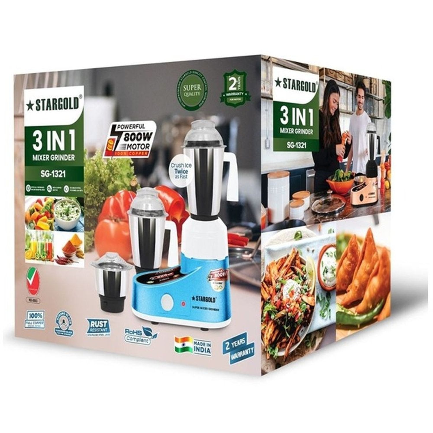 Buy Stargold 3 In 1 Mixer Grinder 800W in Bahrain | Halabh