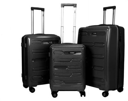 Stargold PP Trolley Case | 4 Wheel | 3 Pcs Set | Color Black | Best Luggage and Travel Bags | Halabh