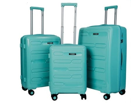 Stargold PP Trolley Case | 4 Wheel | 3 Pcs Set | Color Green | Best Luggage and Travel Bags | Halabh