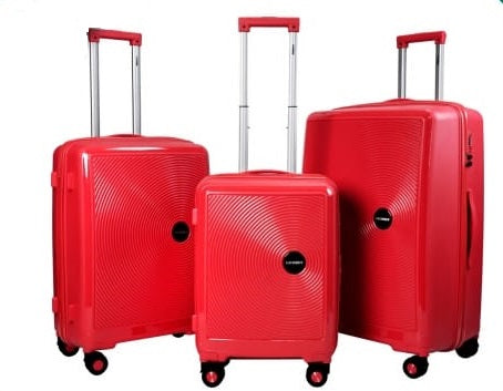 Stargold PP Trolley Case | Color Red | 3Pcs Set | Best Luggage and Travel Bags in Bahrain | Halabh