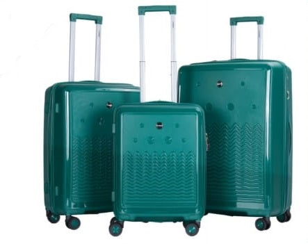 Stargold Trolley Case 4 Wheel 3pcs Set | Color Dark Green | Best Luggage Travel Bags in Bahrain | Halabh