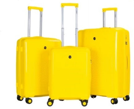 Stargold Trolley Case 4 Wheel 3pcs Set | Color Yellow | Best Luggage Travel Bags in Bahrain | Halabh