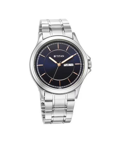 Titan Blue Dial Silver Strap for Men's Watch | Best Smart Watches in Bahrain | Watches & Accessories | Halabh.com