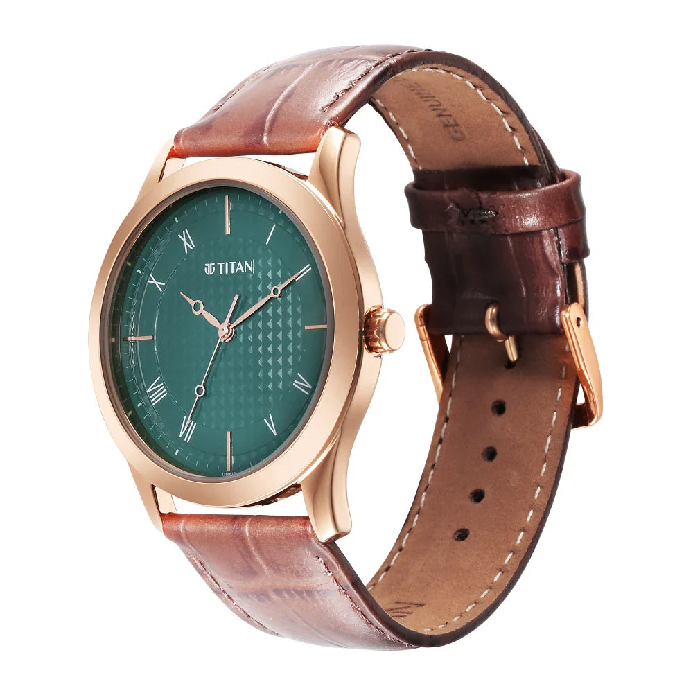 Best Watches in Bahrain Titan Analog Green Dial for Men's Watch | Smart Watches | Watches & Accessories | Halabh.com