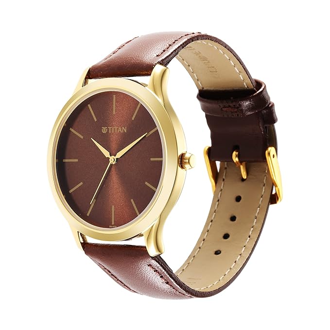 Order Now | Best Watches in Bahrain | | Watches & Accessories | Titan Analog Leather Strips for Men's Watch | Halabh.com