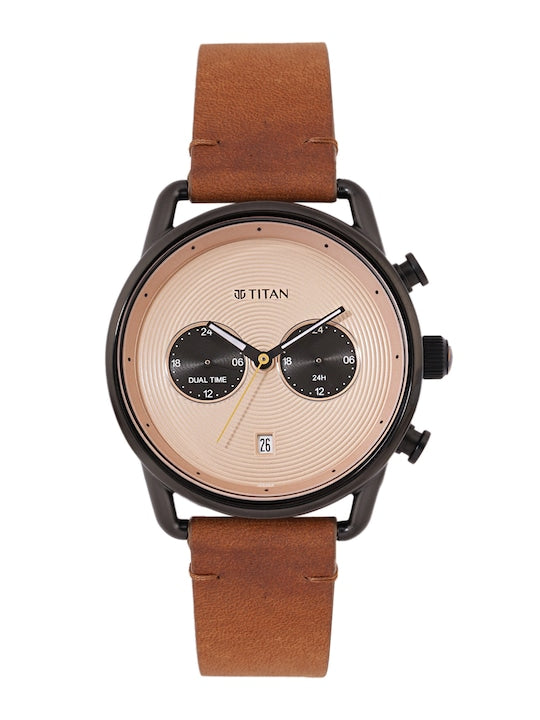 Titan Analogue Leather Strap for Men's Watch | Watches & Accessories | Best Smart Watches In Bahrain | Oder Now | Halabh.com