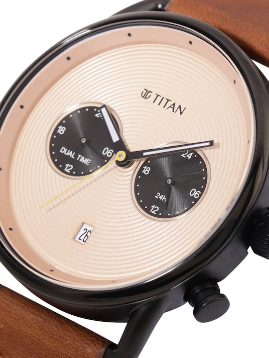 Titan Analogue Leather Strap for Men's Watch | Watches & Accessories | Best Smart Watches In Bahrain | Oder Now | Halabh.com