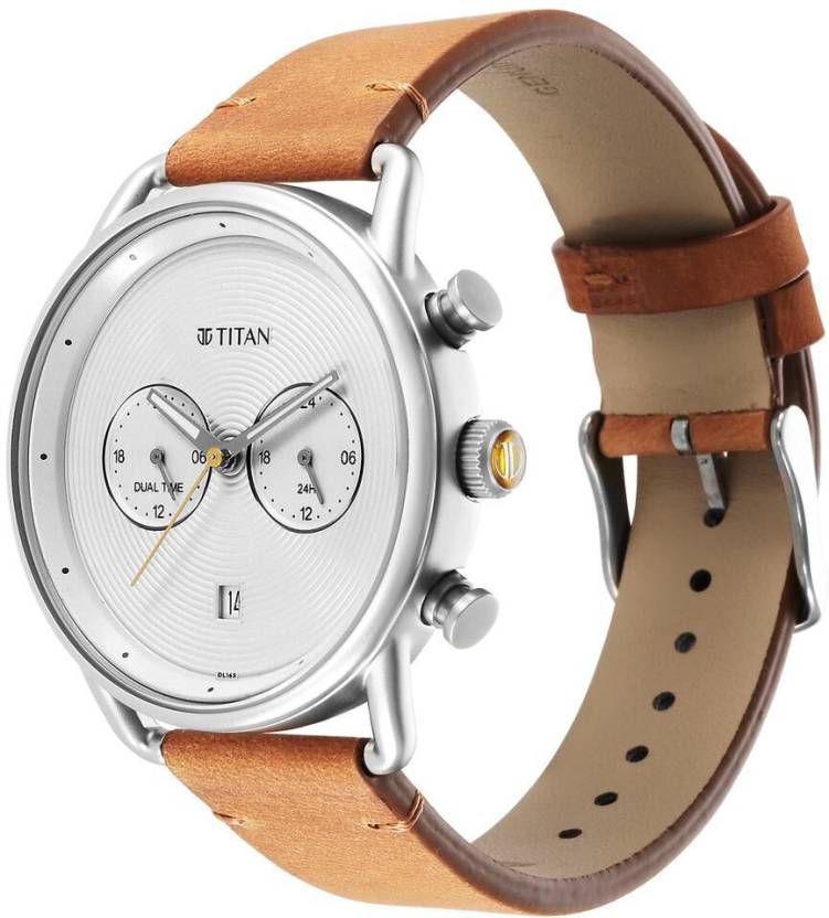 Titan Brown Leather Strap for Men's Watch | Best Smart Watches in Bahrain | Watches & Accessories | Halabh.com