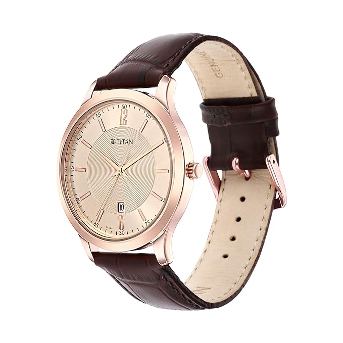 Titan Leather Analog for Men's Watch | Best Watches in Bahrain | Shop Now | Watches & Accessories | Halabh.com