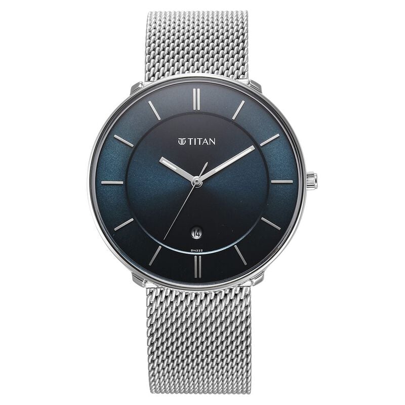Titan Noir Blue Dial Mesh Band for Men's Watch | Watches & Accessories | Order Now | Best Smart Watches in Bahrain | Halabh.com