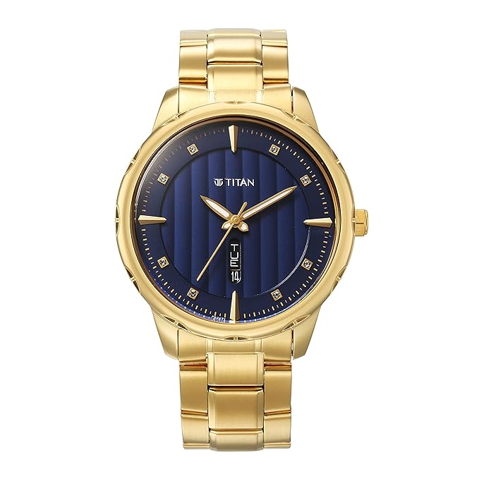 Titan Stainless Steel Blue Dial Men's Watch | Watches & Accessories | Best Watches in Bahrain | Halabh.com