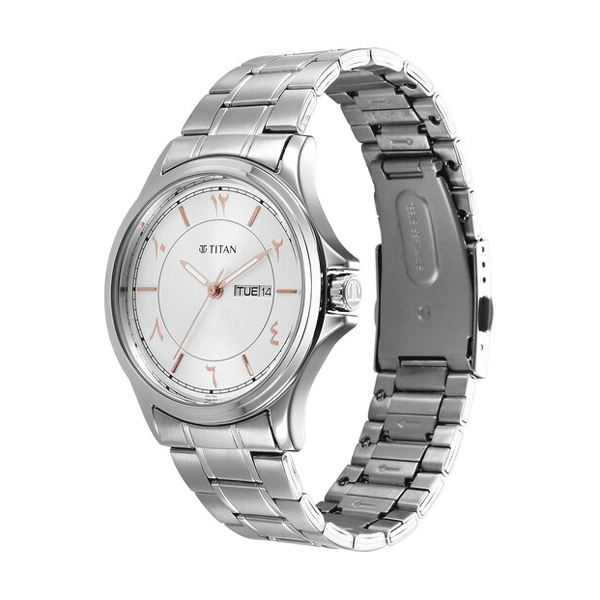 Titan White Dial Metal Strap for Men's Watch | Watches & Accessories | Best Smart Watches in Bahrain | Halabh.com