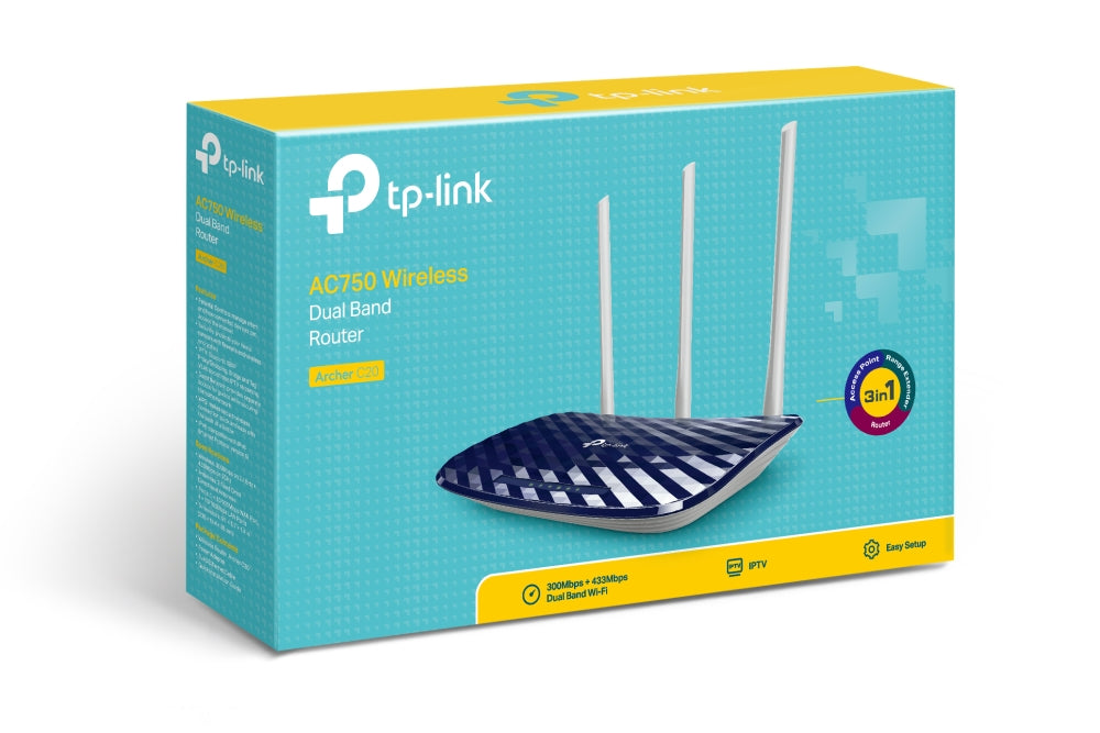 Tp Link Archer C20 Wifi Router | Dual Band Router | Best Router | Home Wifi Device | Networking Routers in Bahrain | Halabh.com