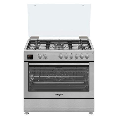 Whirlpool 5-Burners Gas Cooker Silver 90x60cm | Kitchen Appliances | Halabh.com