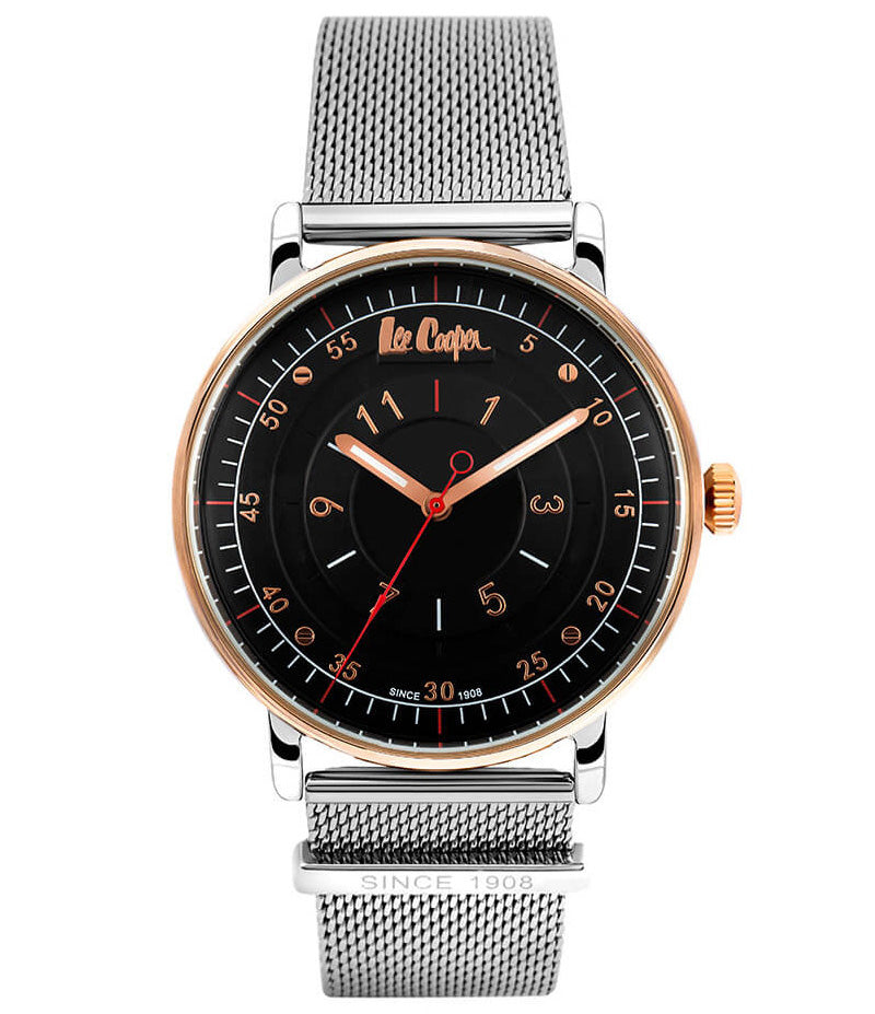 Lee Cooper Mens Watch LC06981.550 | Stainless Steel | Mesh Strap | Water-Resistant | Minimal | Quartz Movement | Lifestyle | Business | Scratch-resistant | Fashionable | Halabh.com