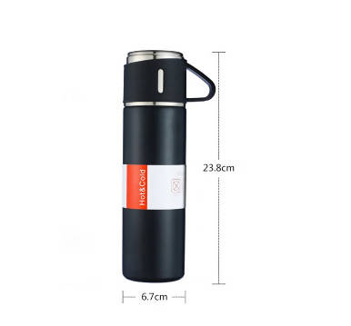 Steel Vacuum Flask Set with 2 Steel Cups 5000ML, Multi Colour