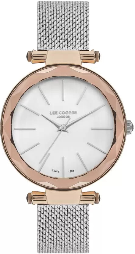 Lee Cooper Analog Women Watch LC07328.430 | Stainless Steel | Mesh Strap | Water-Resistant | Minimal | Quartz Movement | Lifestyle | Business | Scratch-resistant | Fashionable | Halabh.com