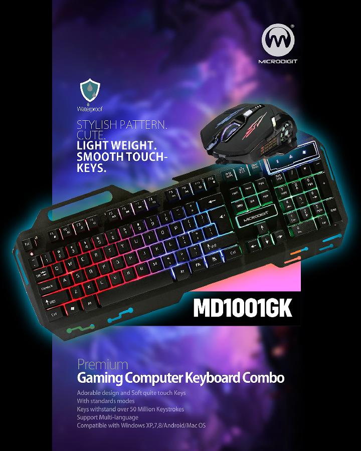 Microdigit Raider Waterproof Keyboard Combo - MD1001GK