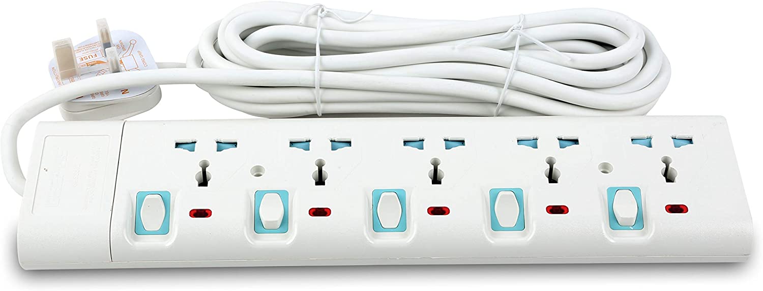 Geepas Extension Socket 15M Cable | Outlet | USB | Extension Cord | Electronics | Home Improvement | Technology | Convenience | Protection | Versatility | Halabh.com