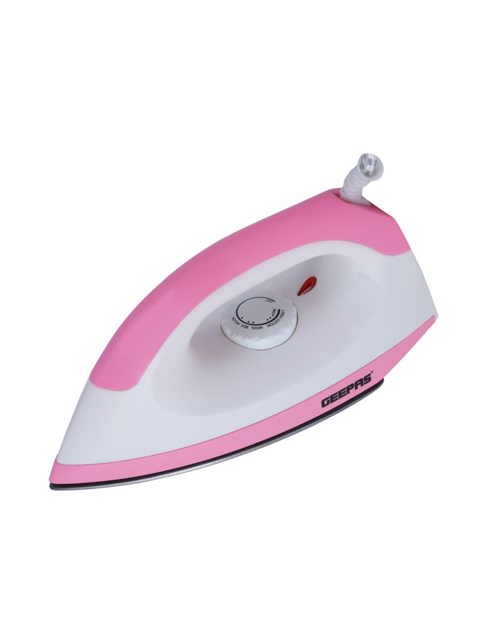 Geepas 1200W Dry Iron | reliable performance | lightweight | variable steam settings | safety features | stylish | even heat distribution | Halabh.com
