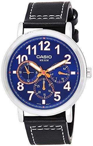 Casio Standard Men's Watch MTP-E309L-2B1VD | Leather Band | Water-Resistant | Quartz Movement | Classic Style | Fashionable | Durable | Affordable | Halabh.com