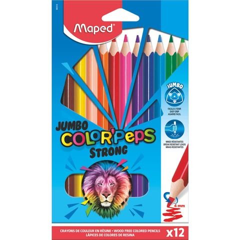 Maped Color Pencils Strong Jumbo 12 colors  MD-863312