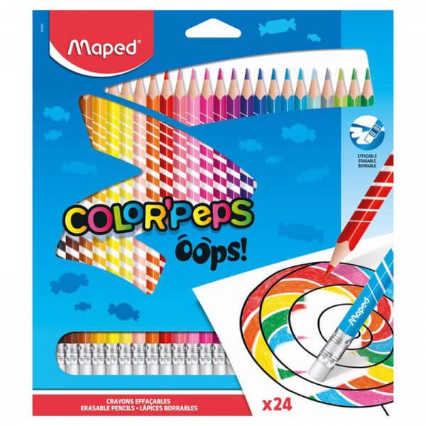 Maped Color Pencils Erasable Oops 24 Colors MD-832824