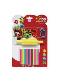 FUNBO Modelling Clay 100g 12 Neon Colors 4 Moulds 1R  FO-MC-100N-12+4M