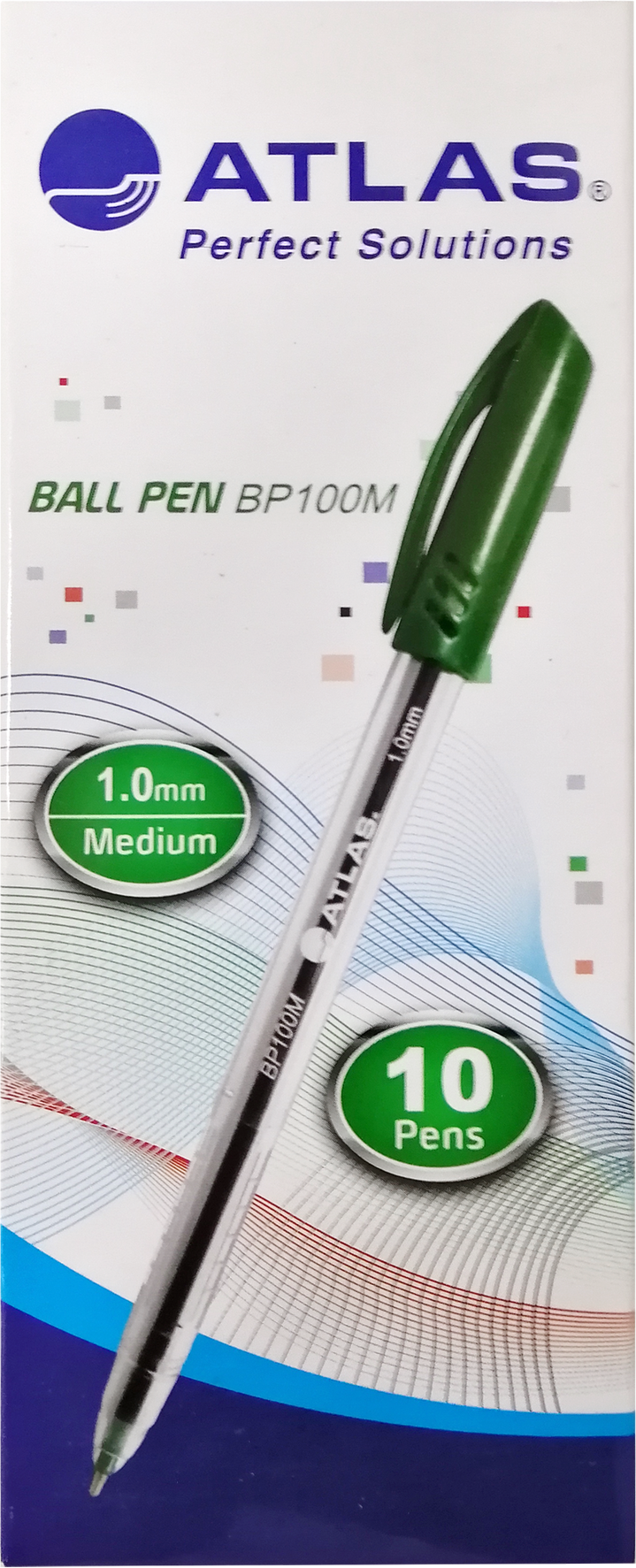 Ball Pen 1.0mm Green BX 10