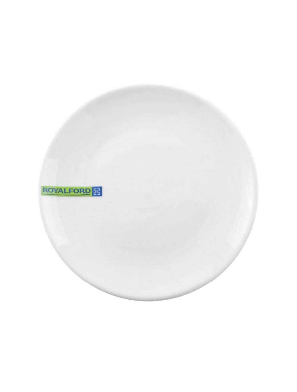 Royalford Porcelain Magnesia Flat Plate 9 Inch White