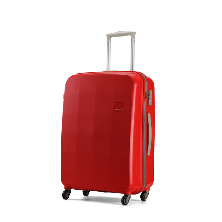 Carlton Pixel 55cm 4 Wheel Spinner Cabin Size Trolley Hard Case Red