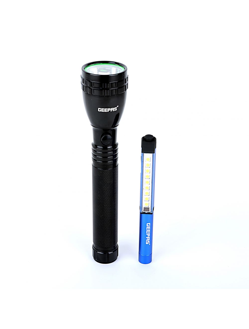 Geepas Waterproof Led Flashlight With Rechargeable Battery