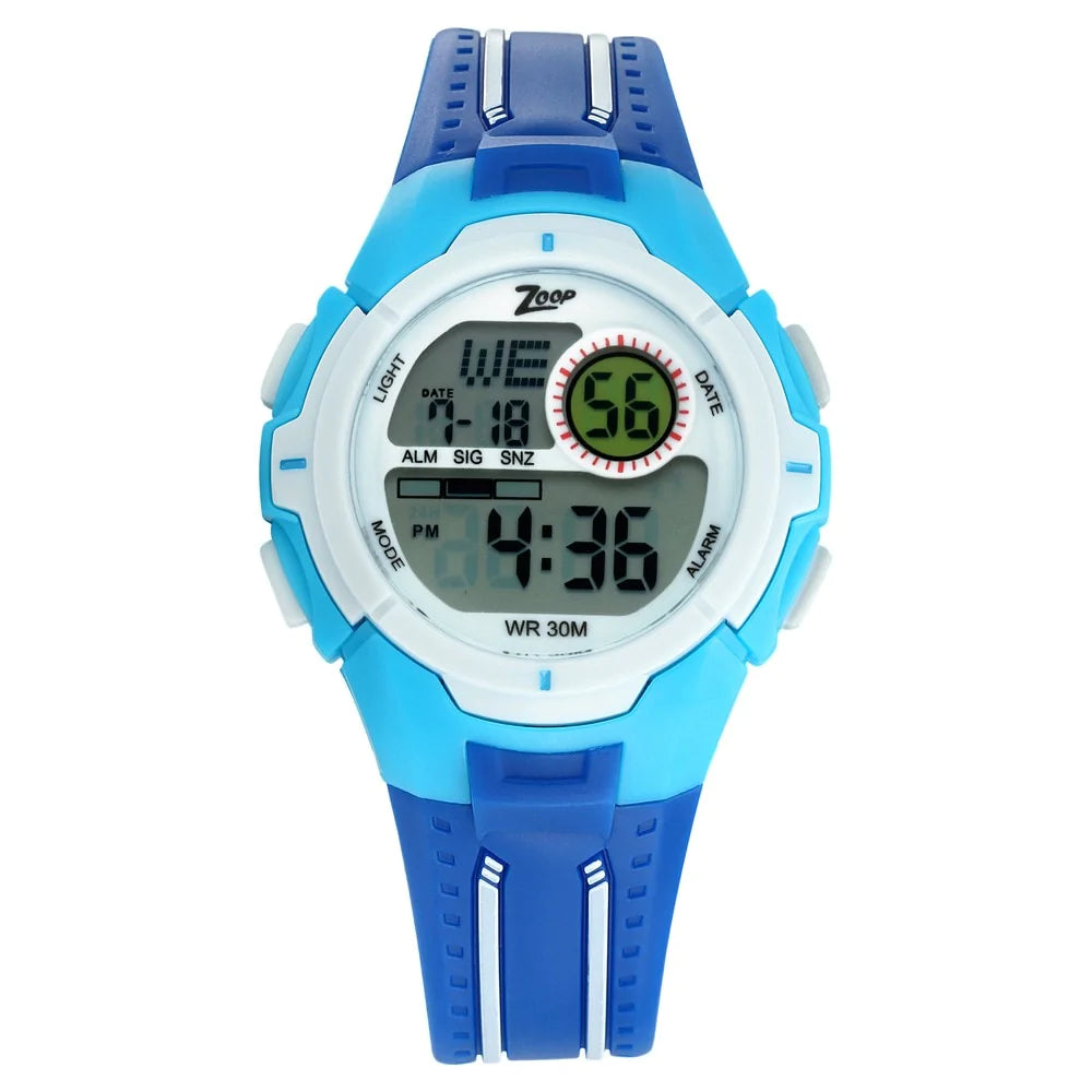 Zoop Kid's Digital Watch 16008PP05 | Resin | Water-Resistant | Minimal | Quartz Movement | Lifestyle| Business | Scratch-resistant | Fashionable | Halabh.com