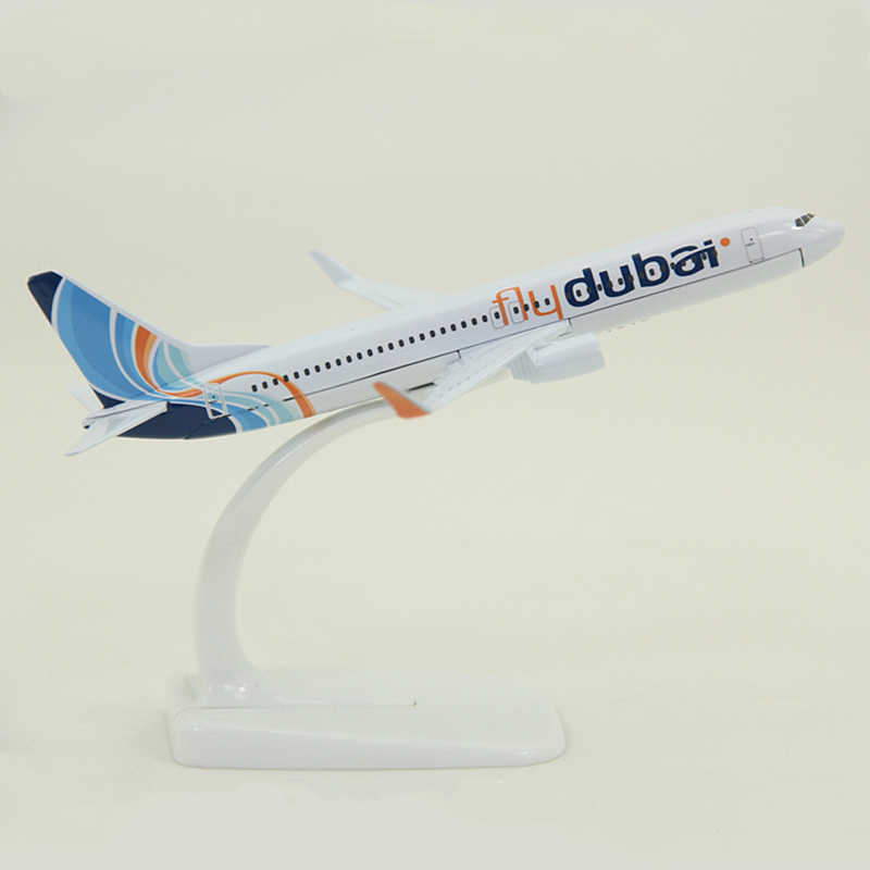 1:400 16cm Scale Airplanes Boeing 737 B737 Dubai Fly Airlines Airplane Model Metal