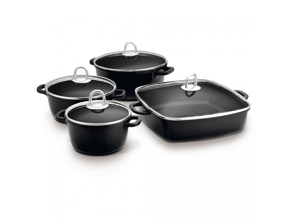 Lamart LT1168 Cookware Set of Pot 8Pcs Black
