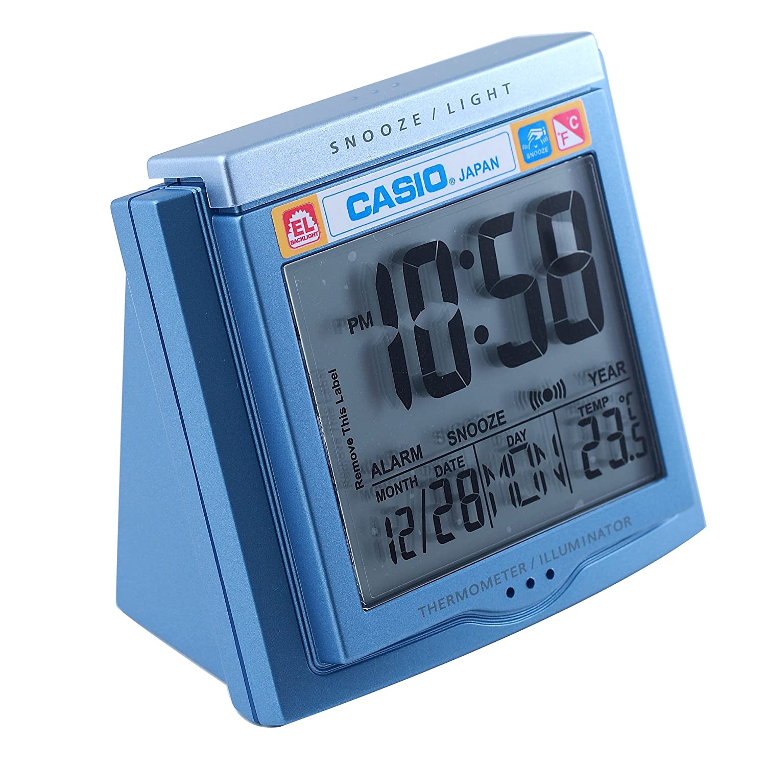 Casio Alarm Desk Clock DQ-750F-2DF | Reliable Timekeeping | Travel | Wake Up Routine | Snooze Function | Battery Operated | Portable | White Face | Halabh.com