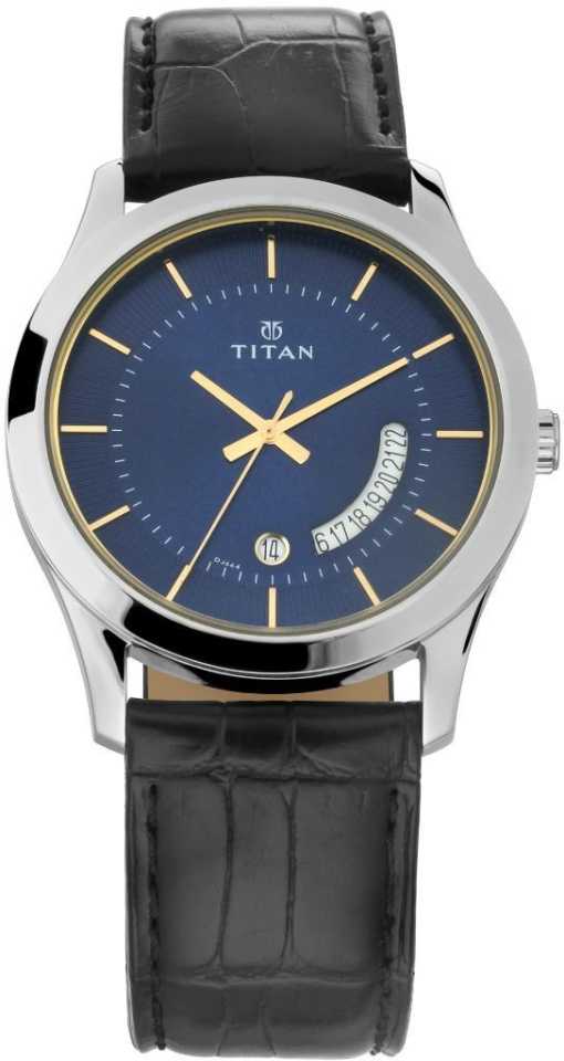 Titan Hybrid Smartwatch Men Watch 1823SL02 | Leather Band | Water-Resistant | Quartz Movement | Classic Style | Fashionable | Durable | Affordable | Halabh.com
