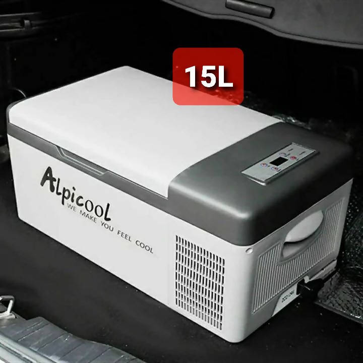 15L Car Refrigerator With Battery 12V/24V 45W Compressor Cooler Portable Car Fridge Freezer DC/AC for Home Travel