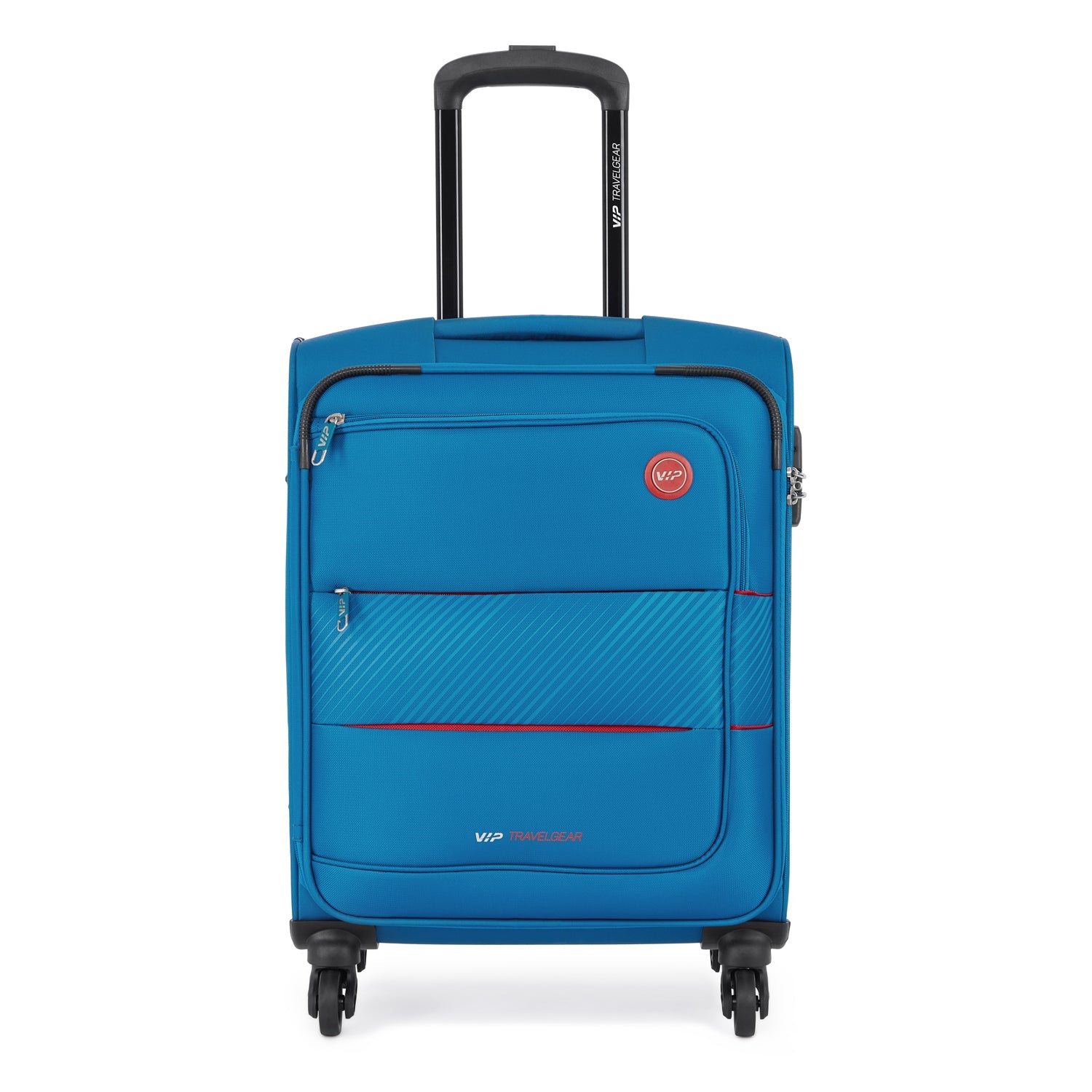 VIP Calfornia  Soft 4 Wheel Soft Trolley Bag Blue
