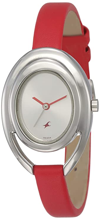 Fastrack Analog Silver Dial Women's Watch 6090SL01 | Leather Band | Water-Resistant | Quartz Movement | Classic Style | Fashionable | Durable | Affordable | Halabh.com