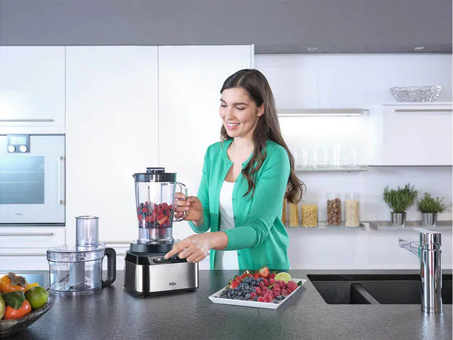Braun Food Processor Metal 800Watts Black - FP3235 | Kitchen Appliance | Halabh.com