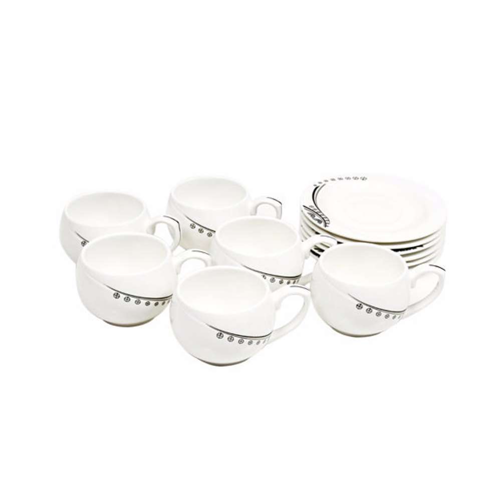 Royalford New Bone China Cup & Saucer Set