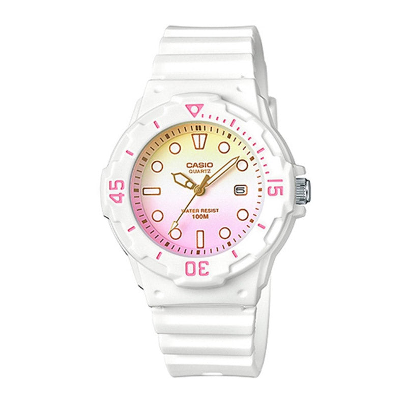 Casio Analog Women's Watch LRW-200H-4E2VDR | Resin | Water-Resistant | Minimal | Quartz Movement | Lifestyle| Business | Scratch-resistant | Fashionable | Halabh.com